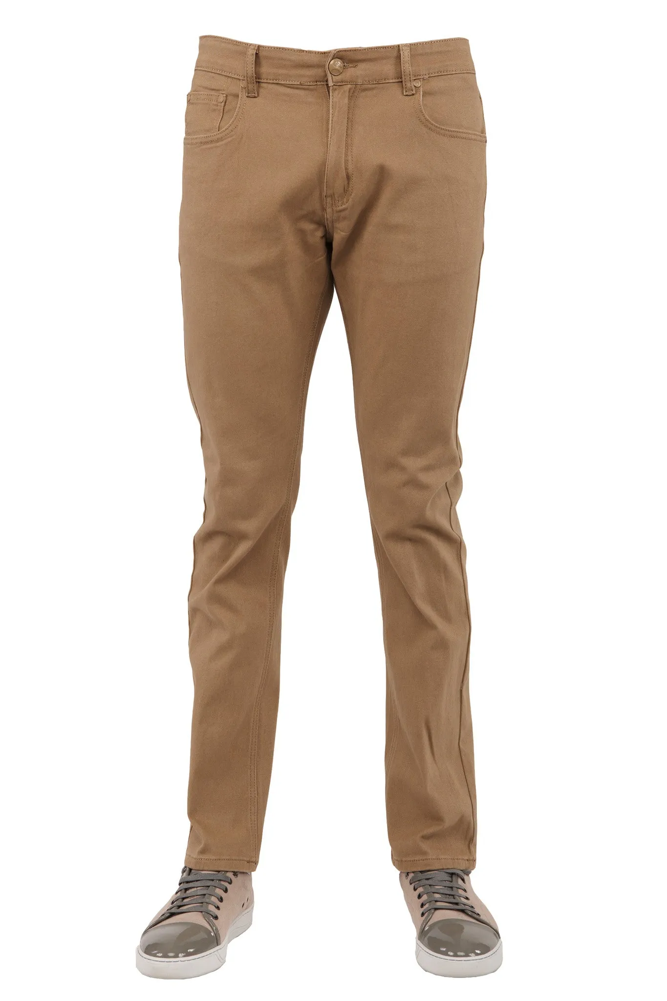 Slim Stretch Cotton twill pants Khaki