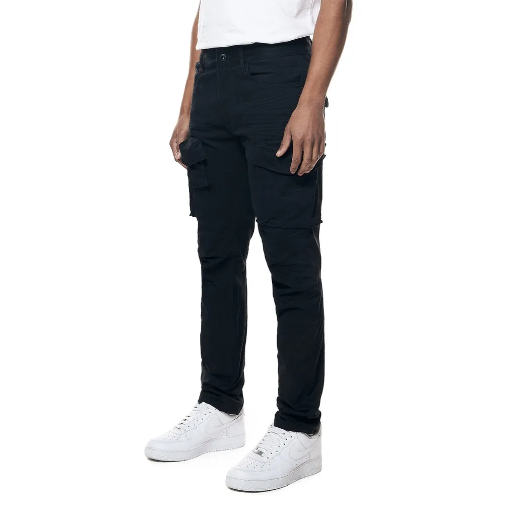 Slim Utility Twill Pants - Black