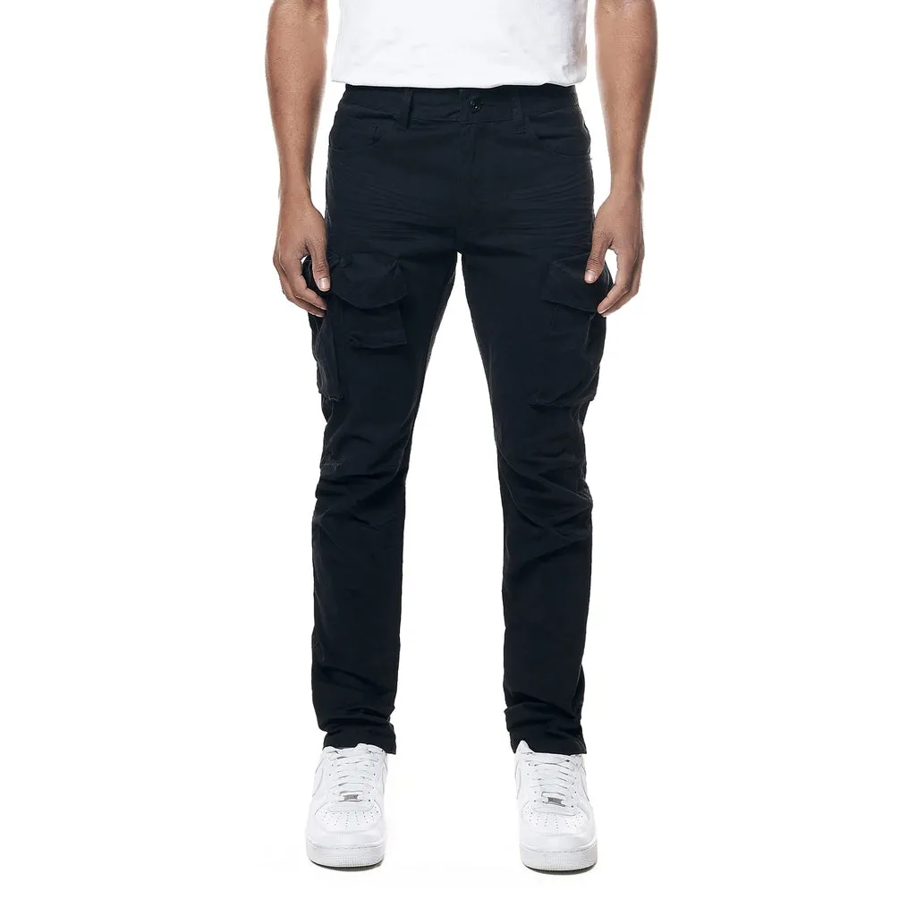 Slim Utility Twill Pants - Black