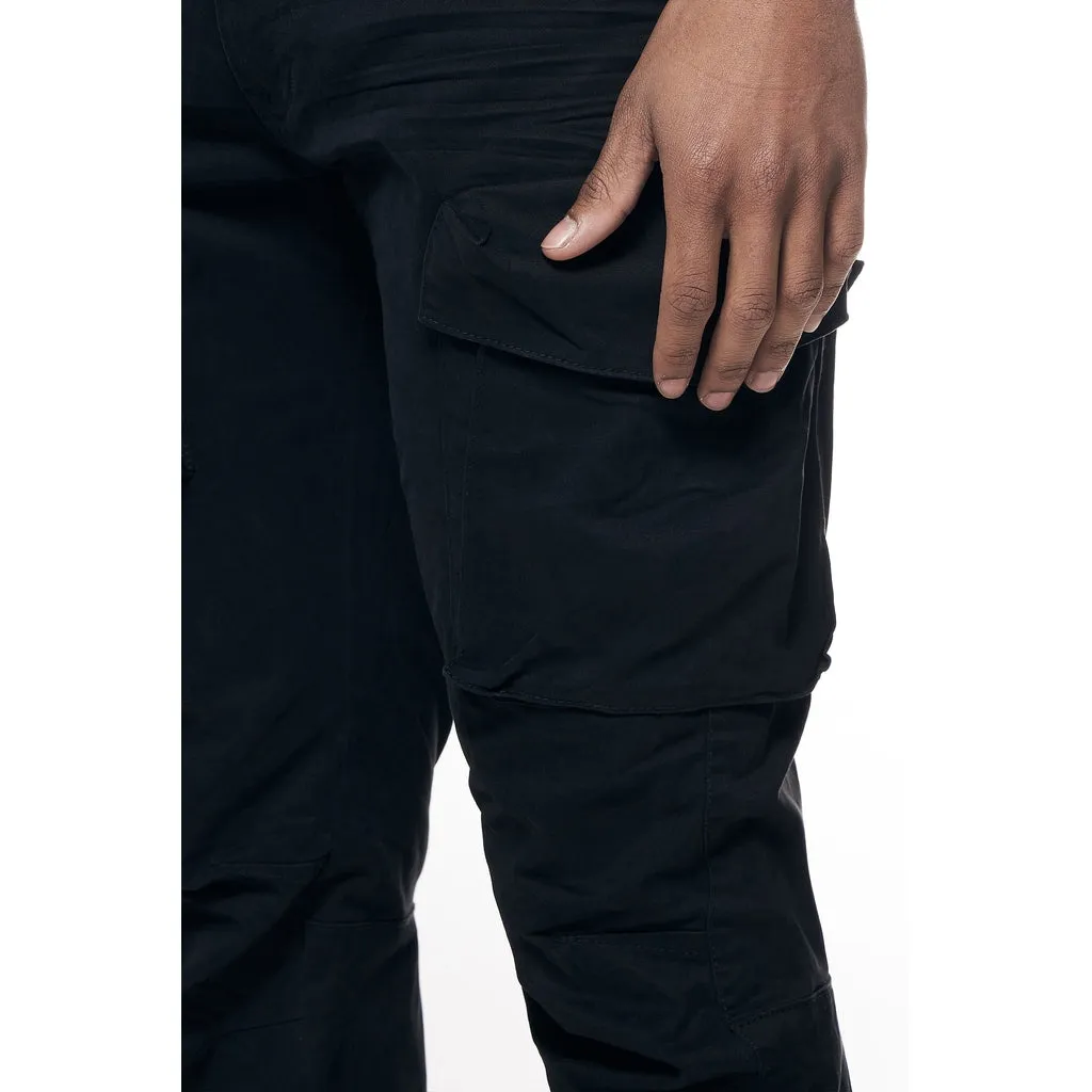 Slim Utility Twill Pants - Black