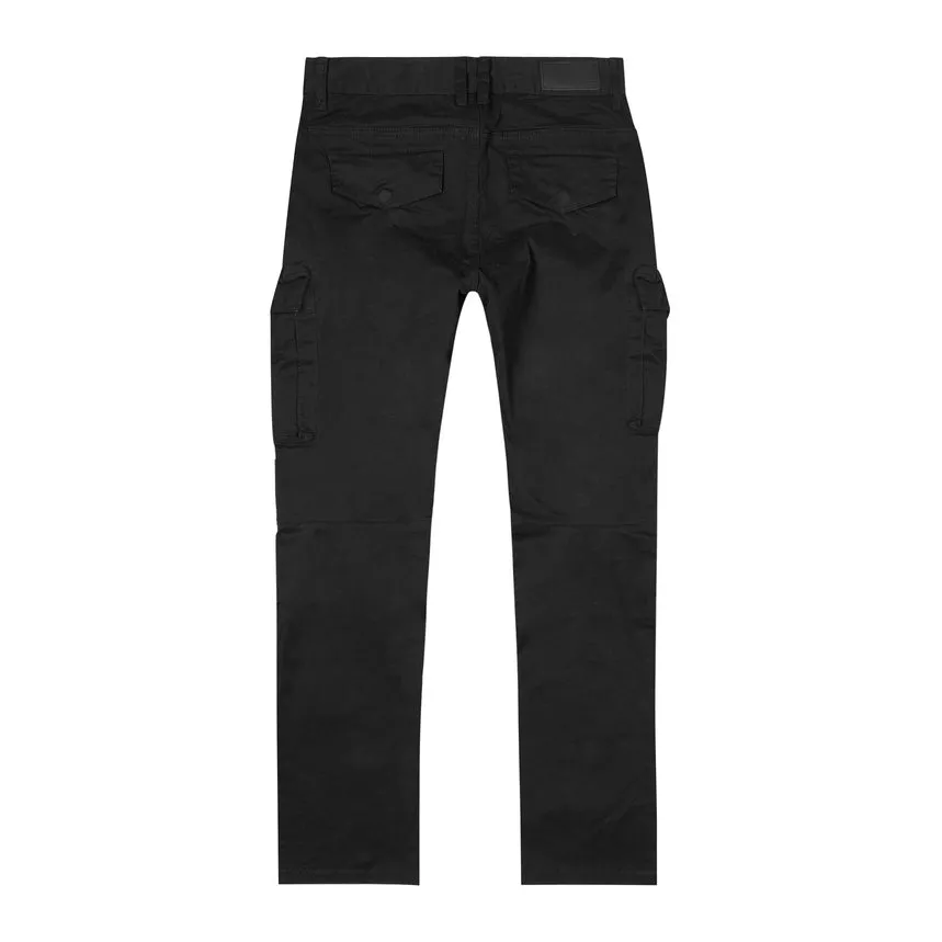 Slim Utility Twill Pants - Black