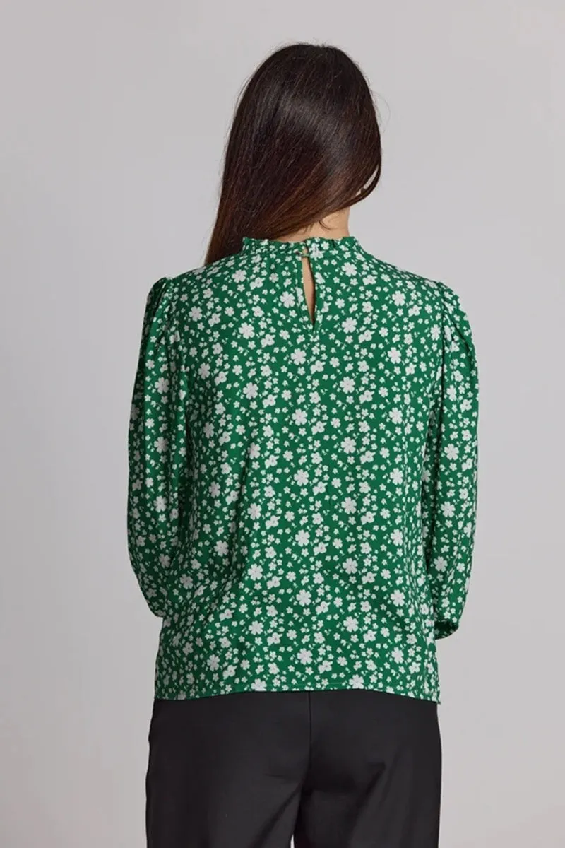 Stella   Gemma - Prospect Blouse - Green Floral