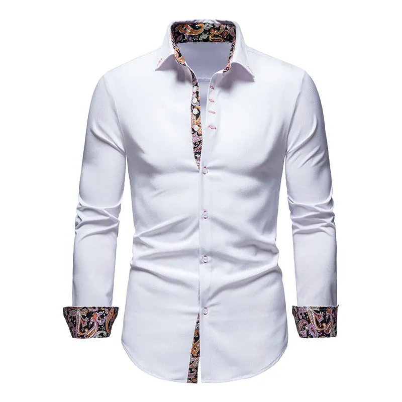 West Louis™ Designer Button Up Business Dress Shirt