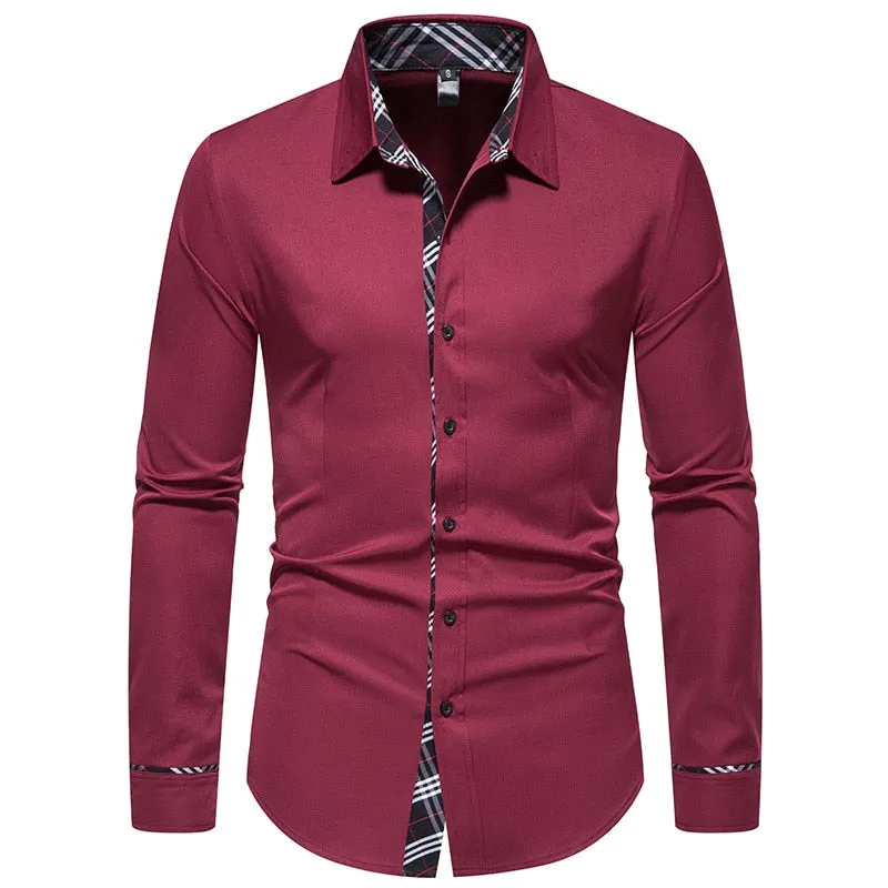 West Louis™ Designer Button Up Business Dress Shirt