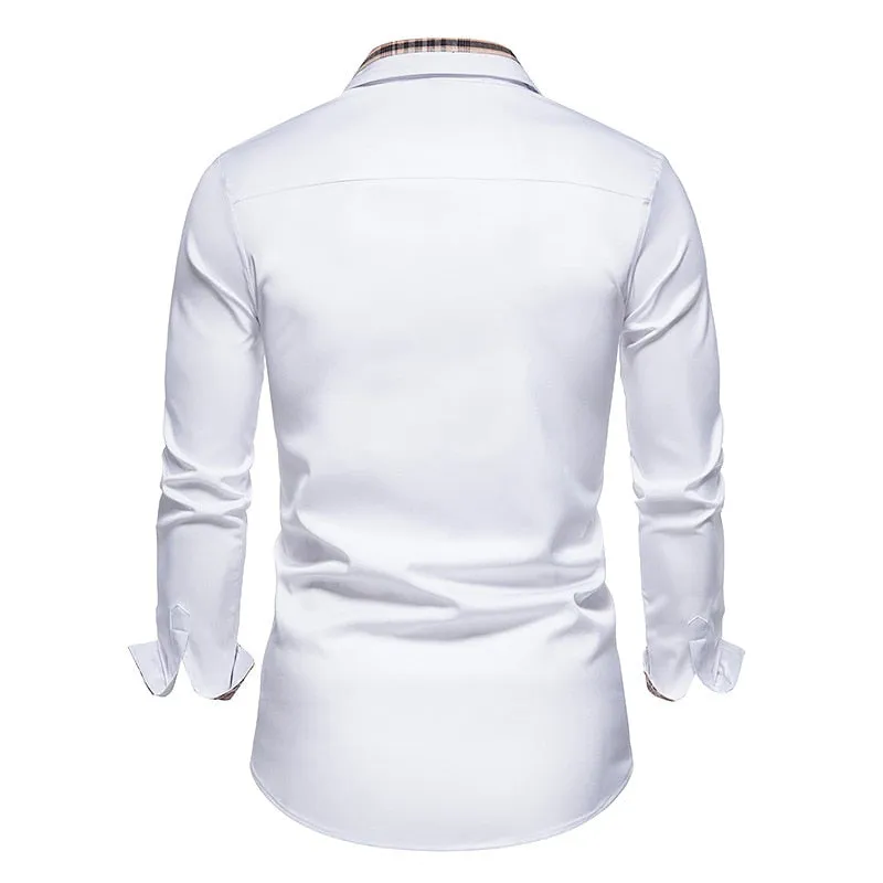 West Louis™ Designer Button Up Business Dress Shirt