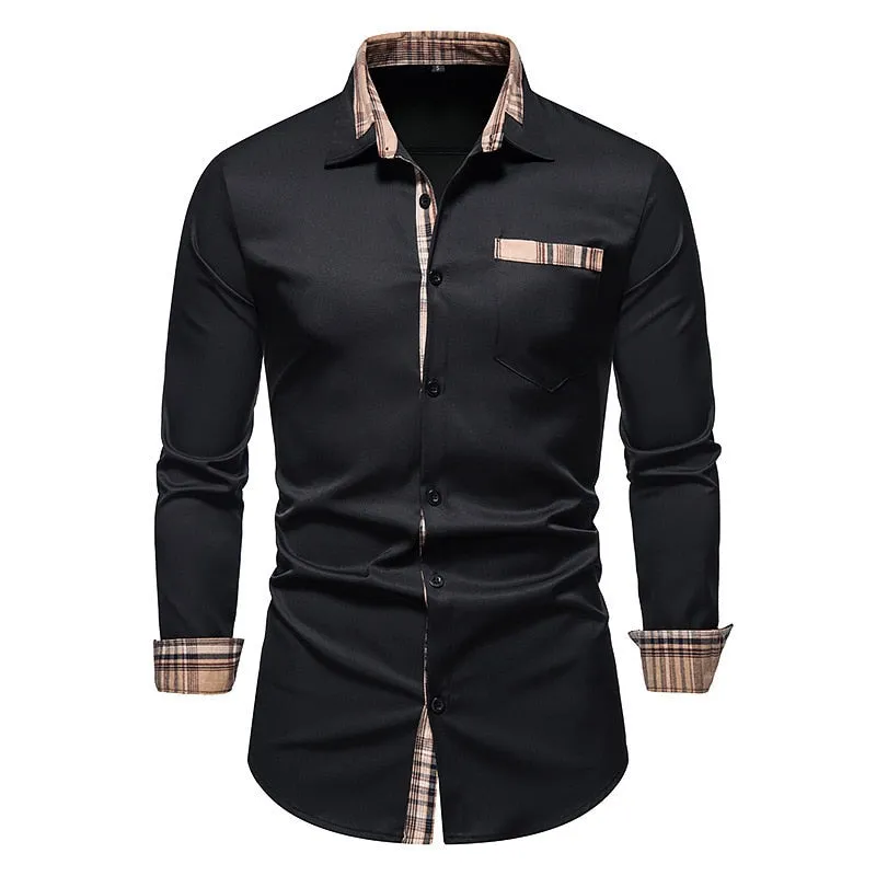 West Louis™ Designer Button Up Business Dress Shirt