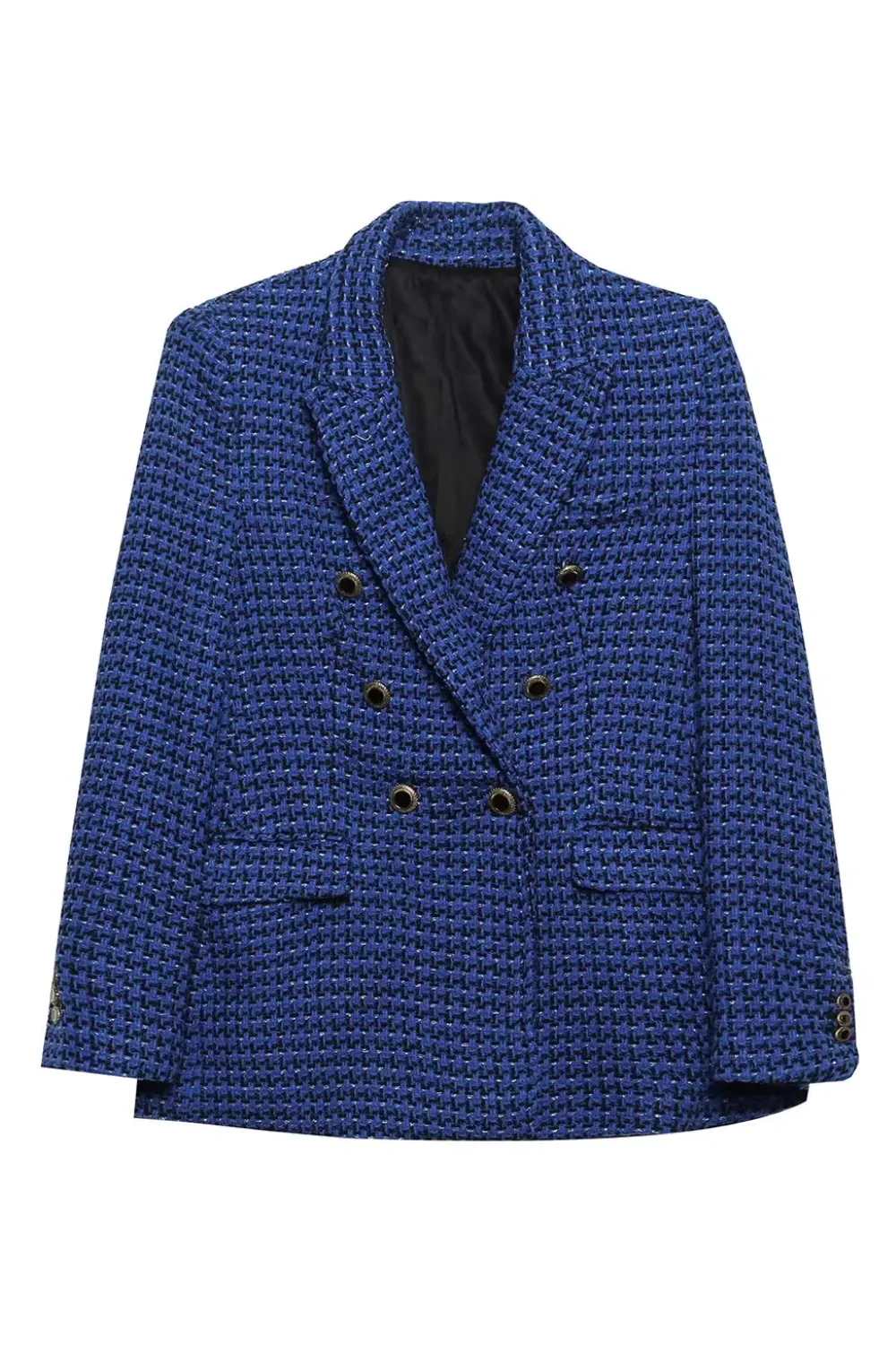 'Yanis' Double-Breasted Tweed Suit Jacket